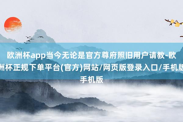 欧洲杯app当今无论是官方尊府照旧用户请教-欧洲杯正规下单平台(官方)网站/网页版登录入口/手机版