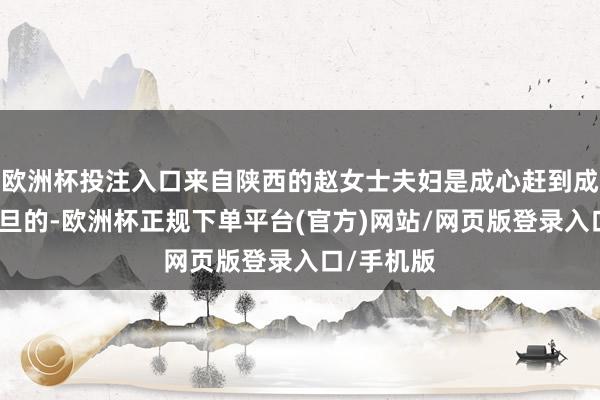 欧洲杯投注入口来自陕西的赵女士夫妇是成心赶到成皆来过元旦的-欧洲杯正规下单平台(官方)网站/网页版登录入口/手机版
