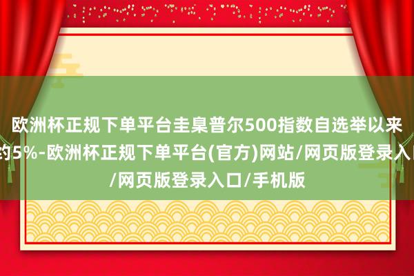 欧洲杯正规下单平台圭臬普尔500指数自选举以来仍高潮了约5%-欧洲杯正规下单平台(官方)网站/网页版登录入口/手机版