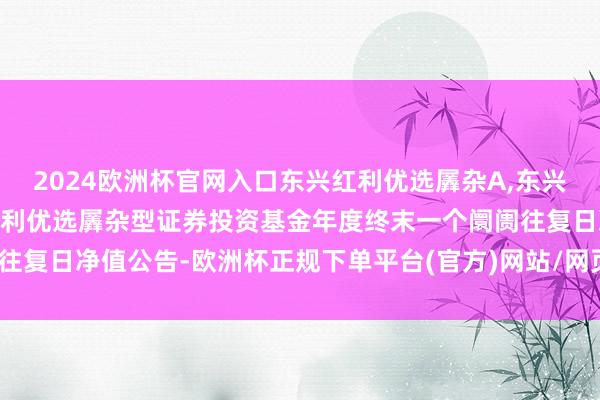 2024欧洲杯官网入口东兴红利优选羼杂A,东兴红利优选羼杂C: 东兴红利优选羼杂型证券投资基金年度终末一个阛阓往复日净值公告-欧洲杯正规下单平台(官方)网站/网页版登录入口/手机版