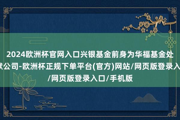 2024欧洲杯官网入口兴银基金前身为华福基金处理有限包袱公司-欧洲杯正规下单平台(官方)网站/网页版登录入口/手机版