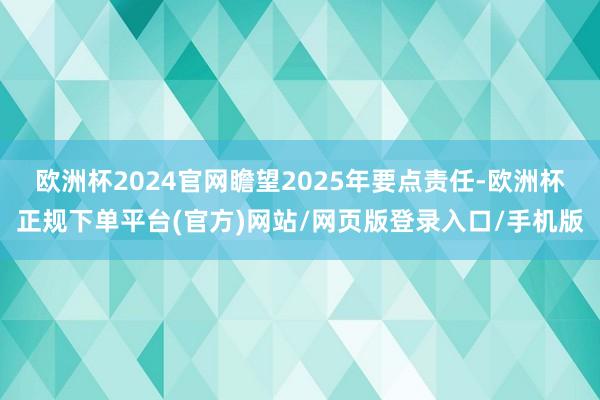 欧洲杯2024官网瞻望2025年要点责任-欧洲杯正规下单平台(官方)网站/网页版登录入口/手机版