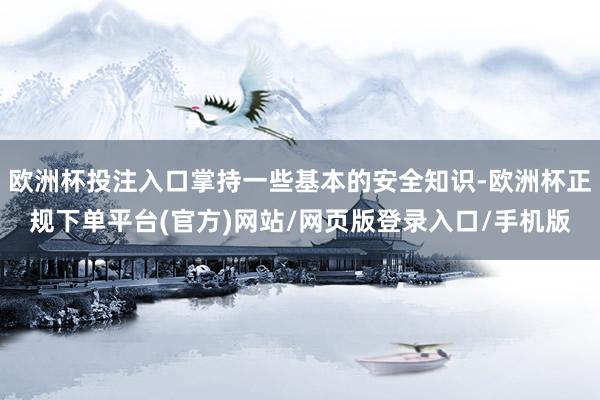 欧洲杯投注入口掌持一些基本的安全知识-欧洲杯正规下单平台(官方)网站/网页版登录入口/手机版
