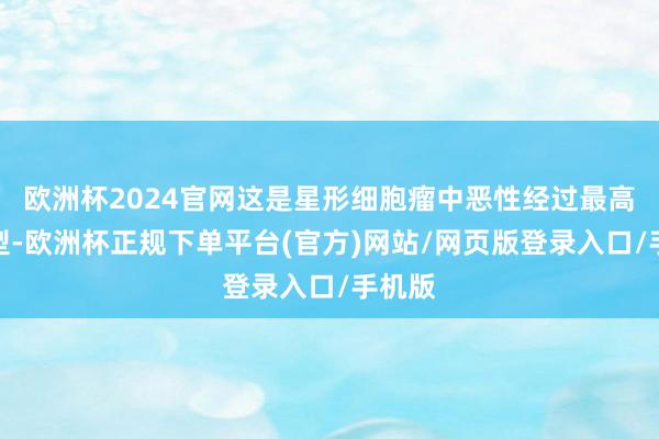 欧洲杯2024官网这是星形细胞瘤中恶性经过最高的类型-欧洲杯正规下单平台(官方)网站/网页版登录入口/手机版